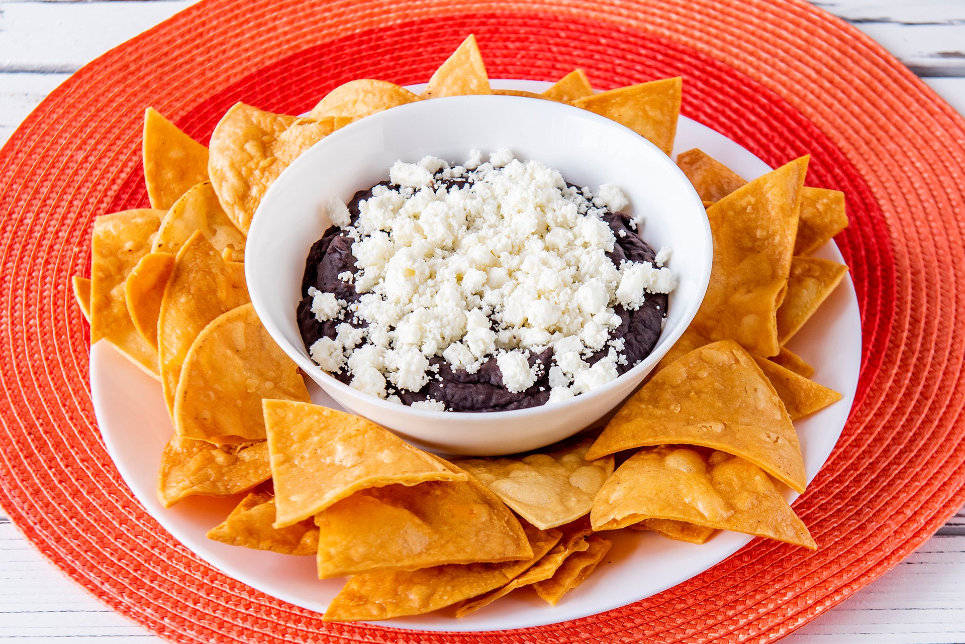 Frijoles Refritos and Chips